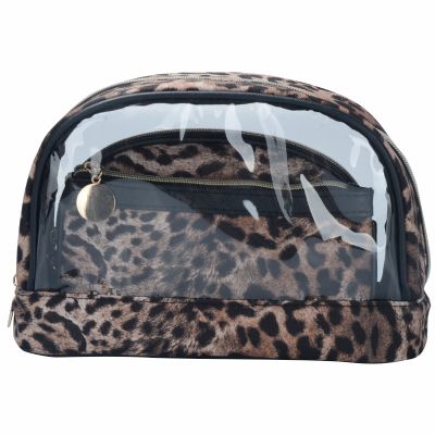 Leopard Skin Pattern Printing Makeup Bag 3PC SET